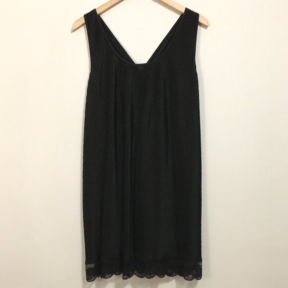 Gothic Victorian Black Lacy Cross Back Slip - Picture 1 of 15